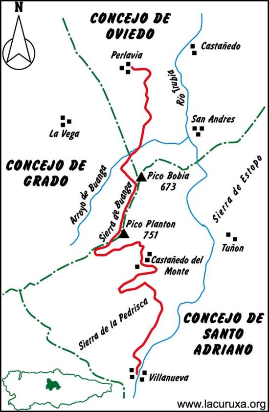 mapa de la ruta