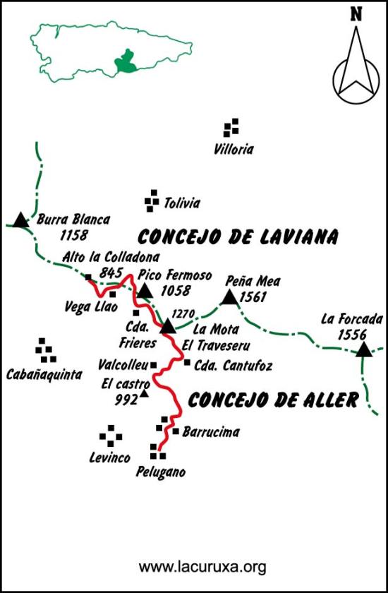 mapa de la ruta