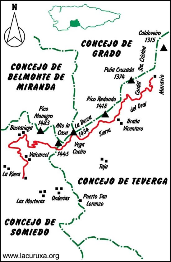 mapa de la ruta