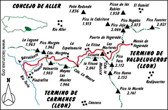 mapa de la ruta