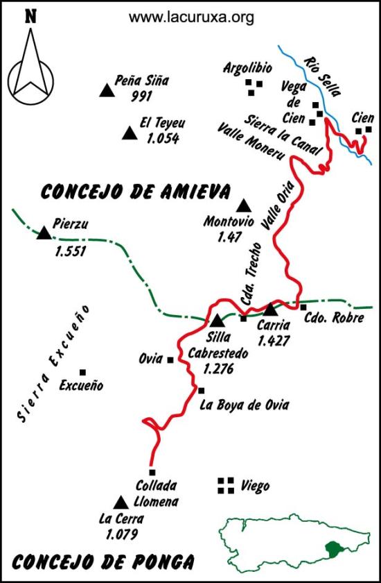mapa de la ruta