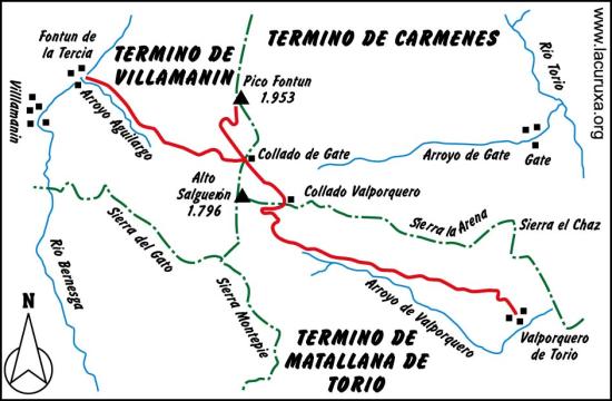 mapa de la ruta