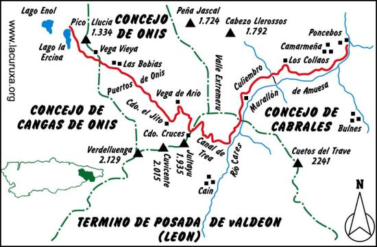 mapa de la ruta