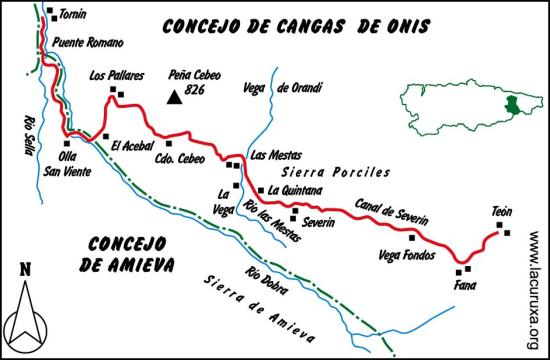 mapa de la ruta