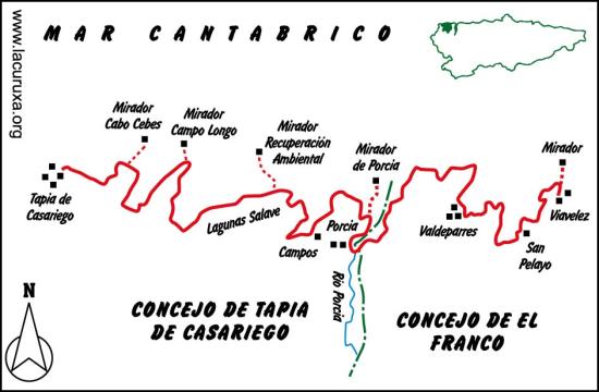 mapa de la ruta