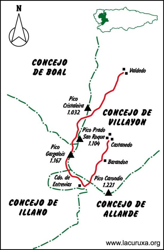 mapa de la ruta