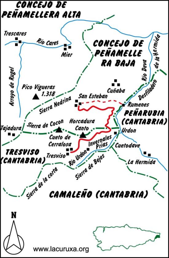 mapa de la ruta