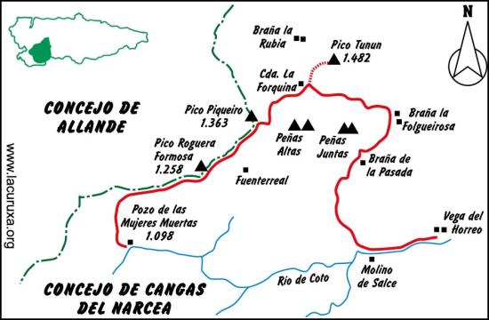 mapa de la ruta