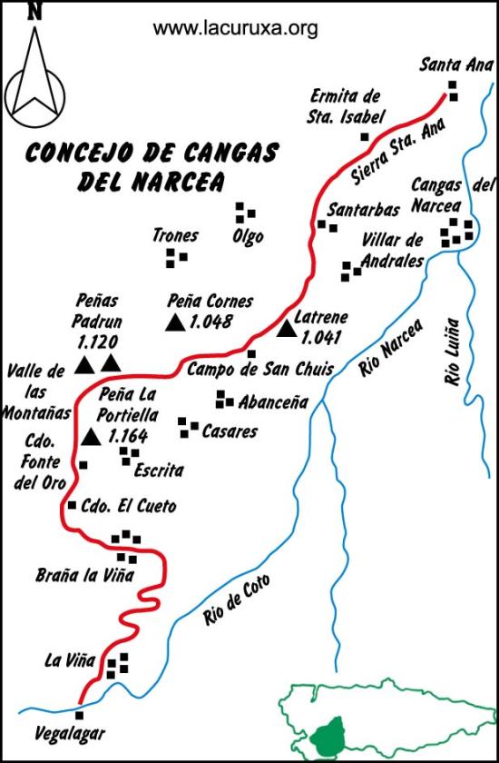 mapa de la ruta