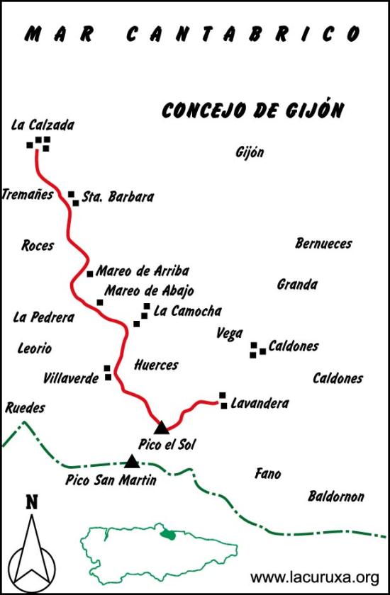 mapa de la ruta