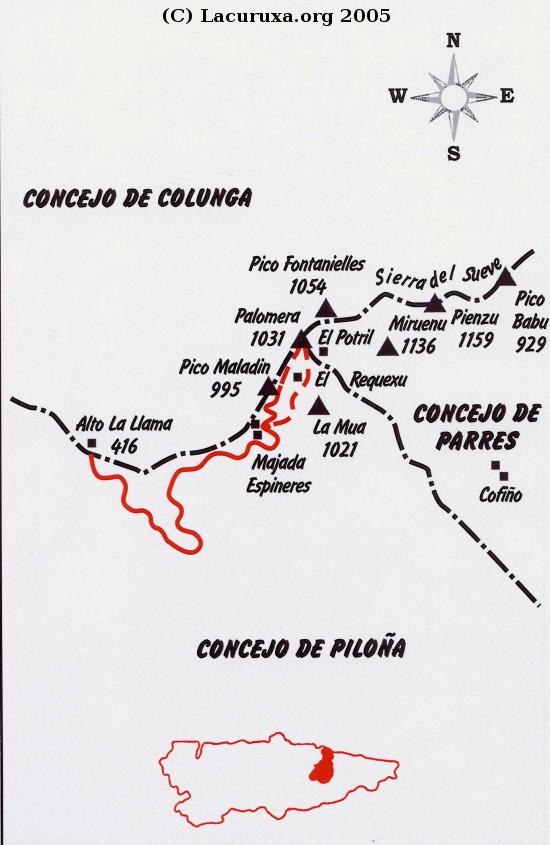 mapa de la ruta