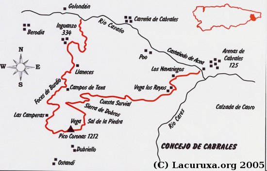 mapa de la ruta