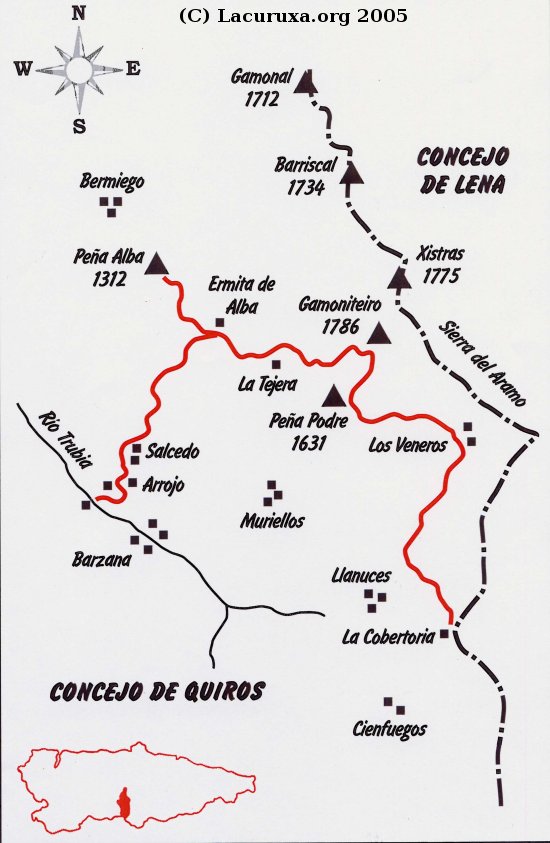 mapa de la ruta