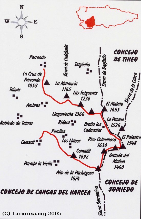 mapa de la ruta