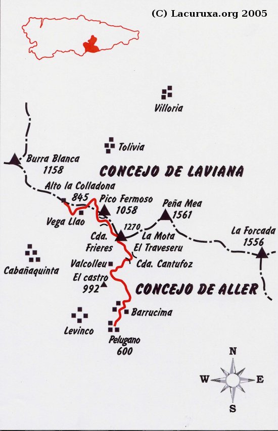 mapa de la ruta