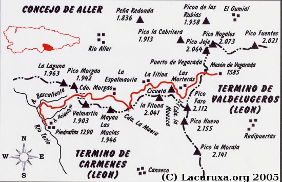 mapa de la ruta
