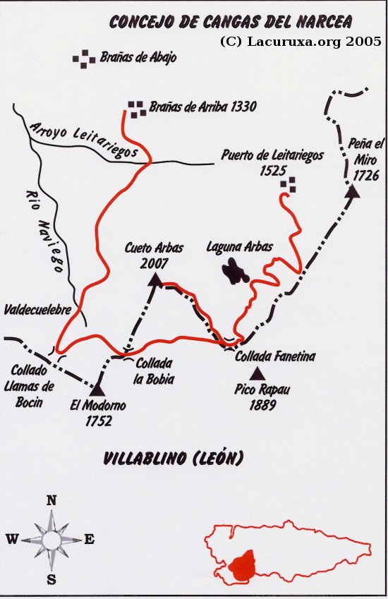 mapa de la ruta