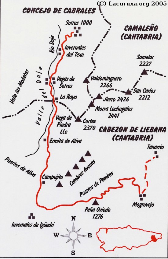 mapa de la ruta