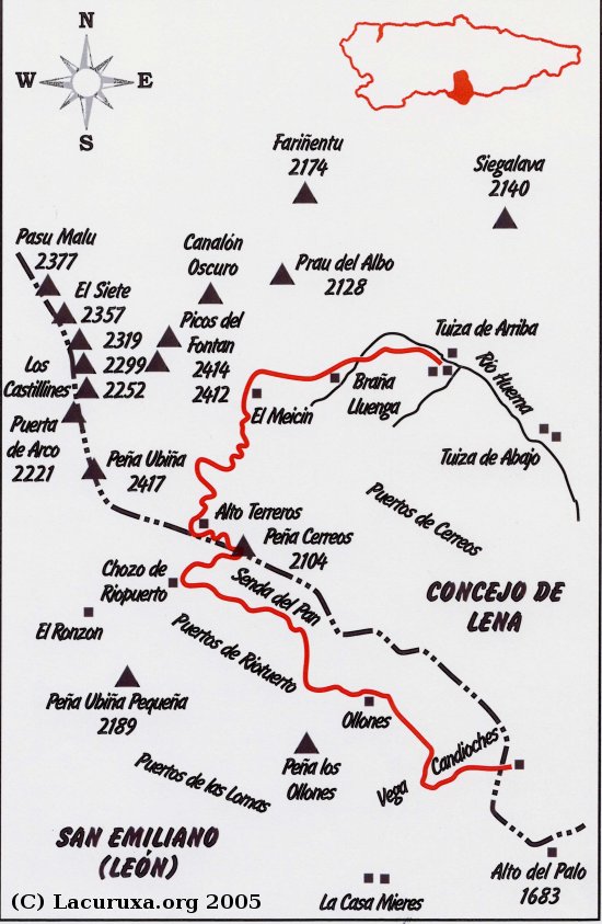 mapa de la ruta