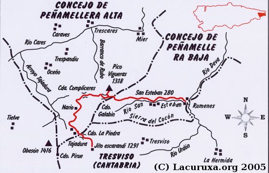 mapa de la ruta