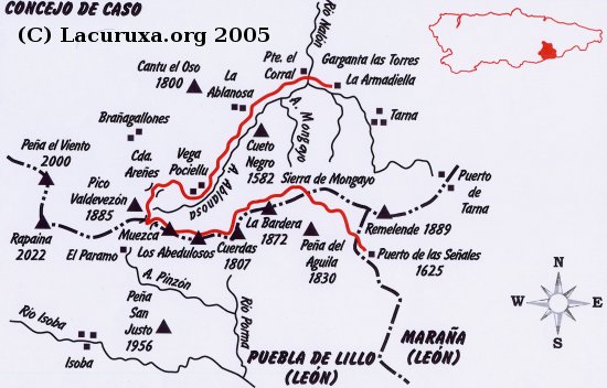 mapa de la ruta