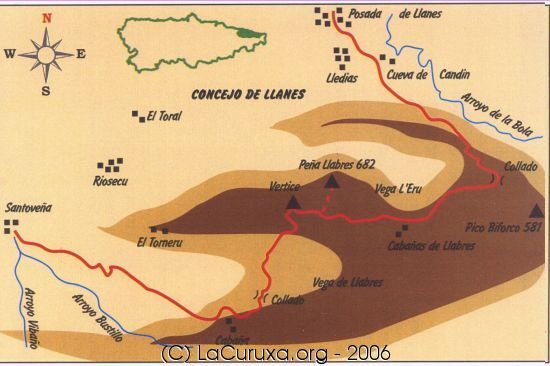 mapa de la ruta