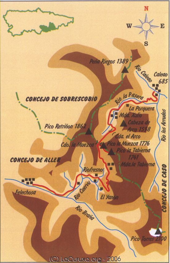 mapa de la ruta
