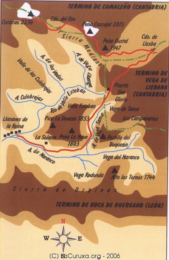 mapa de la ruta