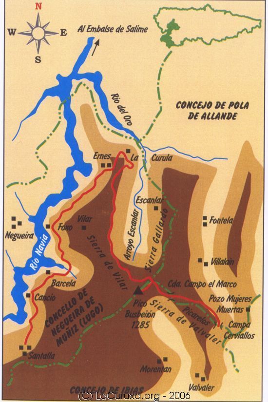 mapa de la ruta