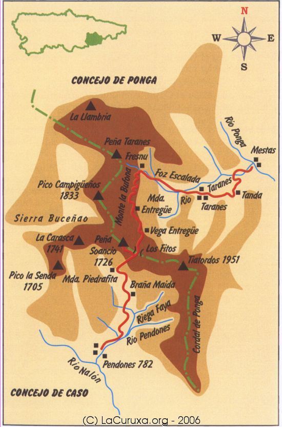 mapa de la ruta