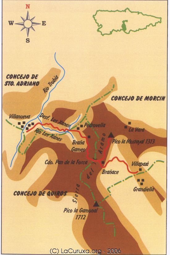 mapa de la ruta